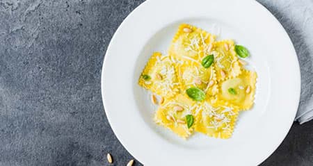 Die Nudel heißt ravioli