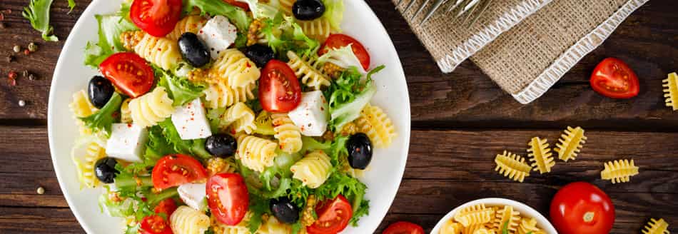 Pasta: Radiatori in einem Nudelsalat