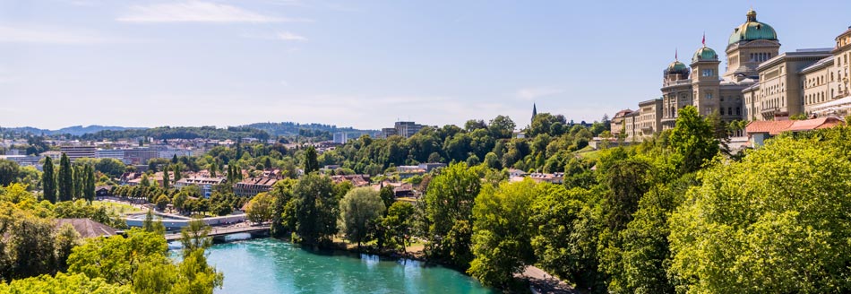 Blick auf das Bundeshaus in Bern