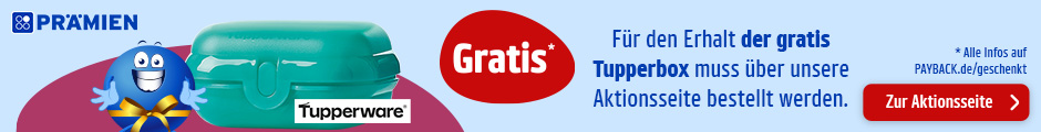 PAYBACK Prämien: Für den Erhalt der gratis Tupperbox muss über die Aktionsseite bestellt werden.