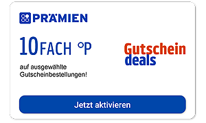 PAYBACK Prämien: Sichere dir jetzt bis zu 10fach Punkte auf ausgewählte Gutscheinbestellungen.