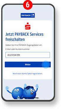 6. Logge dich in dein PAYBACK Konto ein