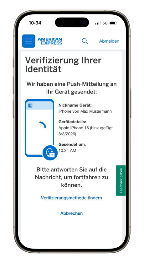 2. Verifiziere dich