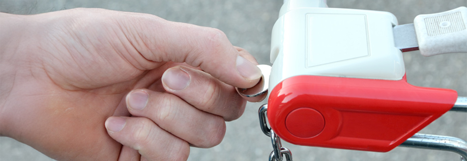 Einkaufswagen mit Pfandschloss