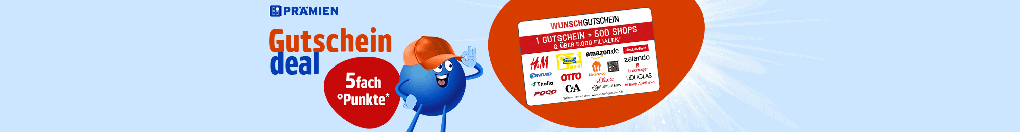 PAYBACK Prämien: Sichere dir jetzt 5fach Punkte auf Wunschgutscheine.