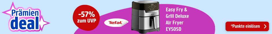 PAYBACK Prämien: Easy Fry & Grill Deluxe Air Fryer EY505D -57% zum UVP. Jetzt Punkte einlösen.