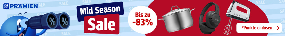 Midseason Sale bis zu -83%: Jetzt Punkte einlösen.