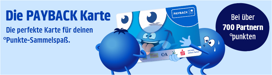 Die PAYBACK Karte: Die perfekte Katre für deinen °Punkte-Sammelspaß.