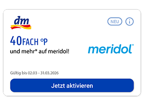 Bis zu 40fach °Punkte auf meridol Produkte!