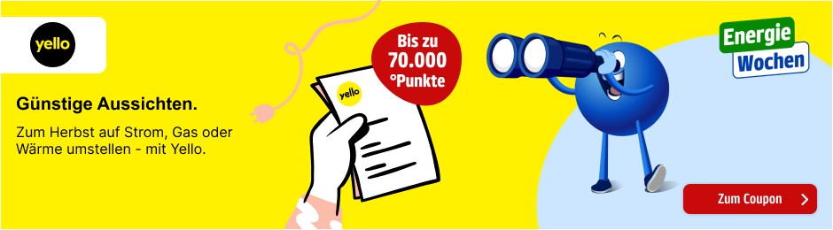 Jetzt Energieanbieter wechseln. Hier klicken, um zum Coupon zu gelangen.