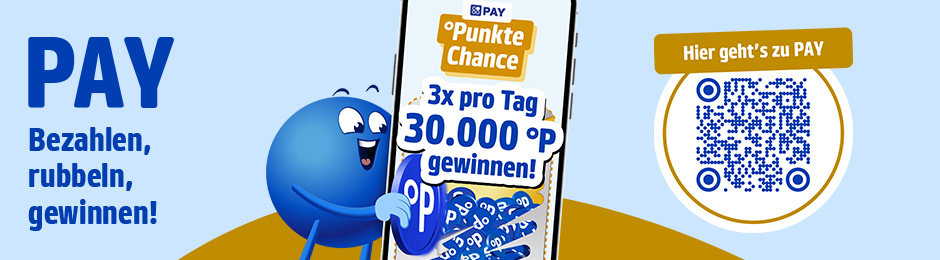 Gewinne mit PAY bei jeder Zahlung. Erhalte mit etwas Glück 30.000 Punkte!