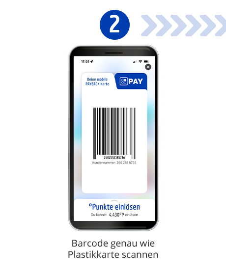 Barcode genau wie Plastikkarte scannen