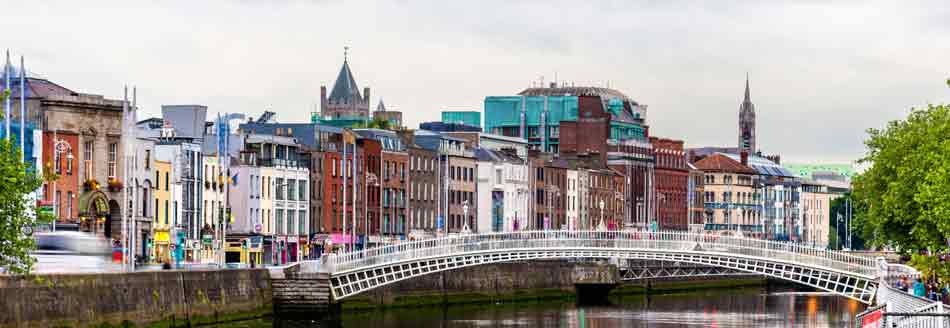 Die Ha'penny Bridge in Dublin