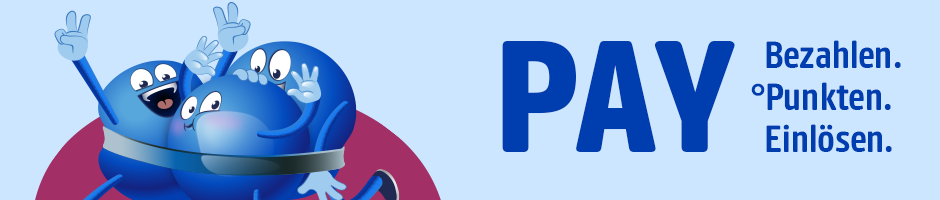 PAY bezahlen punkten einlösen