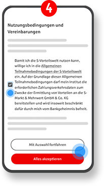 4. Akzeptiere die Nutzungsbedingungen und Vereinbarungen