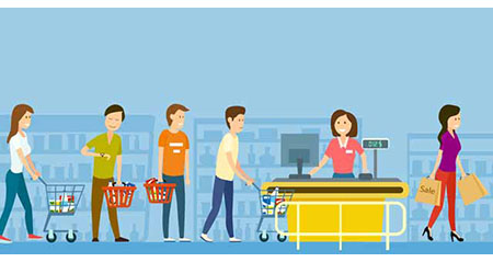 Aus der Kategorie Aha zum Thema supermarktschlange