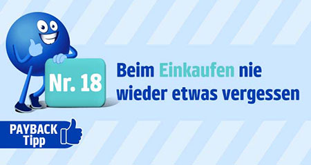 Payback Trick Nummer 18: Beim Einkaufen nie wieder etwas vergessen