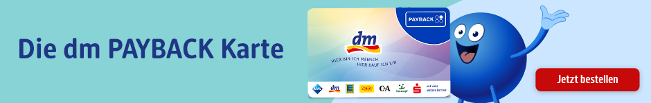 Hier die dm PABACK Karte beantragen
