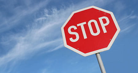 Schluss mit Diskussionen zum Thema stop stopp