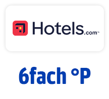 Jetzt bei Hotels.com 6fach punkten. Hier klicken.