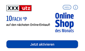 10 Fach °Punkte auf den nächsten Online-Einkauf bei XXXLutz