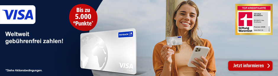Jetzt PAYBACK Visa Karte beantragen und viele Extra-Punkte sammeln. Hier klicken.