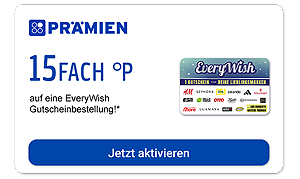 PAYBACK Prämien: Sichere dir jetzt 15fach Punkte auf Everywish Gutscheine.
