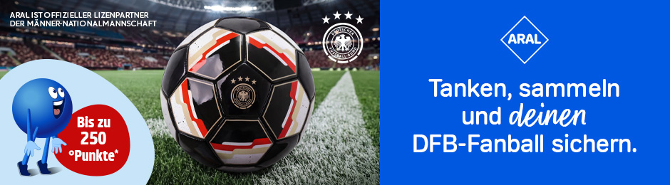 Tanken, sammeln und deinen DFB-Fanball sichern. Und obendrauf noch °punkten