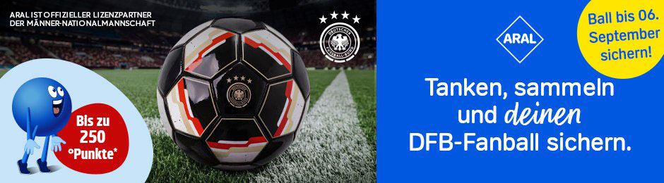 Tanken, sammeln und deinen DFB Fan-Ball sichern