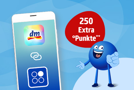 Verknüpfe die PAYBACK und dm App und erhalte 250 Extra°Punkte