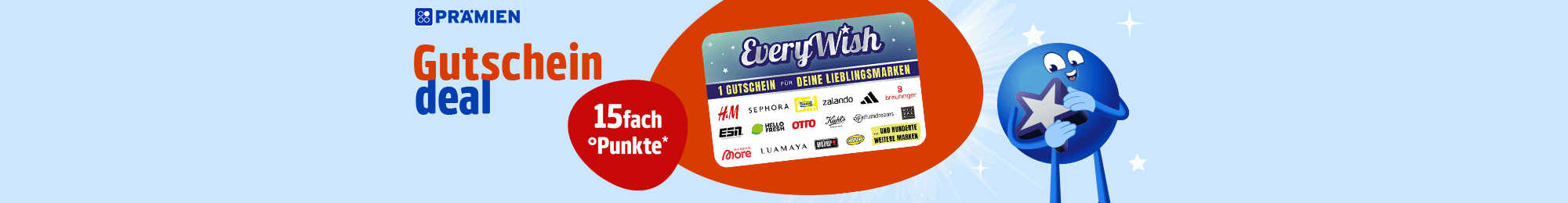 PAYBACK Prämien: Sichere dir jetzt 15fach Punkte auf Everywish Gutscheine.