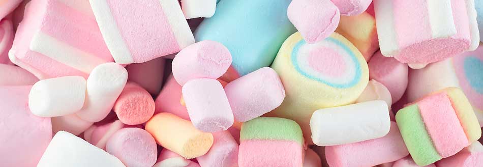 Eine Mischung von Marshmallows