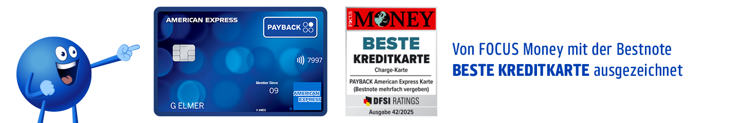 Von Focus Money als beste Kreditkarte ausgezeichnet.