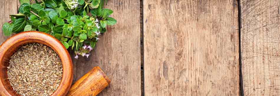 Frischer und gerebelter Oregano