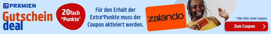 PAYBACK Prämien: Sichere dir jetzt 20fach Punkte auf zalando Gutscheine.