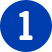 blauer Punkt mit der Zahl 1