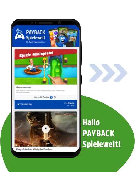 Nur in der PAYBACK Android App: Die PAYBACK Spielewelt!
