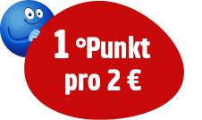 1 °Punkt pro 2€