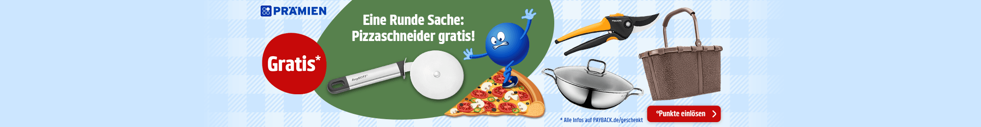 PAYBACK Prämien: Gratis Pizzaschneider beim Kauf einer Aktionsprämie.