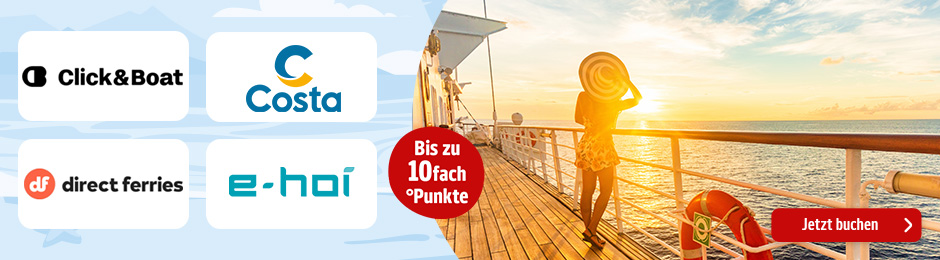 Jetzt Kreuzfahrt buchen und viele Extra-Punkte sammeln. Hier klicken.