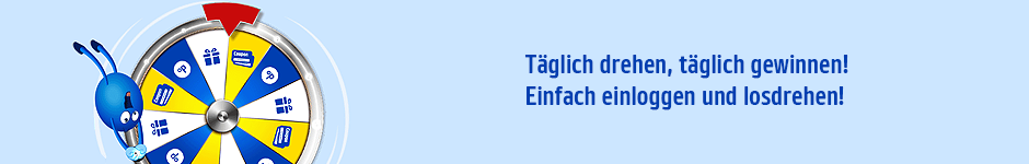 Täglich drehen, täglich gewinnen! Einfach einloggen & losdrehen!