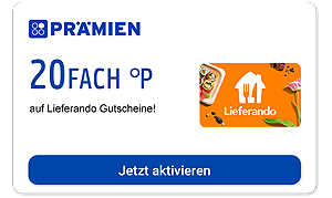 PAYBACK Prämien: Bis zu 20fach Punkte auf Lieferando Gutscheinbestellungen! Jetzt Coupon aktivieren