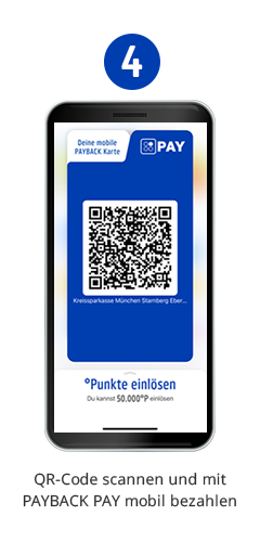 QR-Code scannen und mit PAYBACK Pay bezahlen
