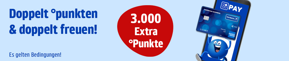 Mit der kostenlosen PAYBACK Amex Kreditkarte immer und überall punkten und Extra-Punkte für die Beantragung sichern