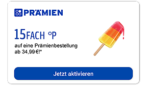 PAYBACK Prämien: 15fach Punkte auf alle Sachprämien! Achtung der Punkteboost schmilzt. Jetzt Punkte einlösen.