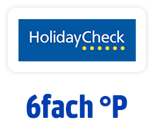 Jetzt bei HolidayCheck 6fach punkten. Hier klicken.