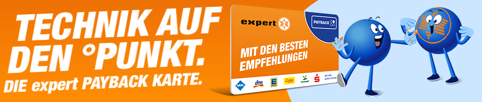 Die expert Partnerseite: Technik auf den °Punkt. Die expert PAYBACK Karte.