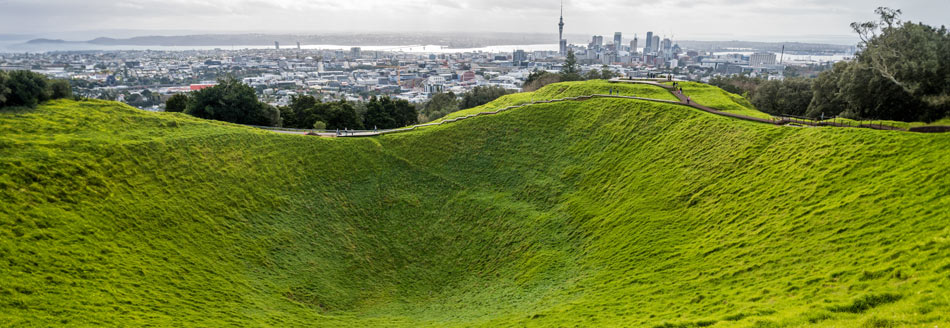 Der Blick vom Maungawhau in Auckland