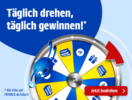 PAYBACK Prämien: Täglich am Glücksrad drehen und gewinnen