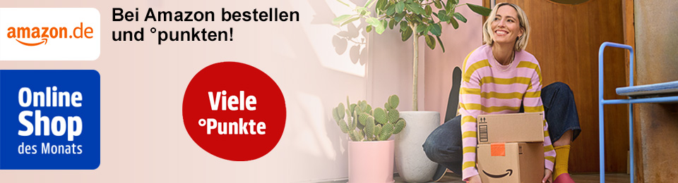 Der Online shop des Monats ist Amazon: Bei Amazon bestellen und °punkten!